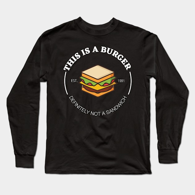 This is a Burger! Long Sleeve T-Shirt by NicoleCH35